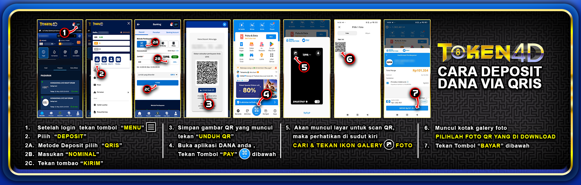 CARA DEPOSIT QRIS TOKEN4D
